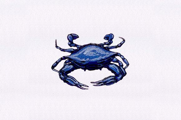Blue Crab: A Coastal Embroidery Design for Sellers