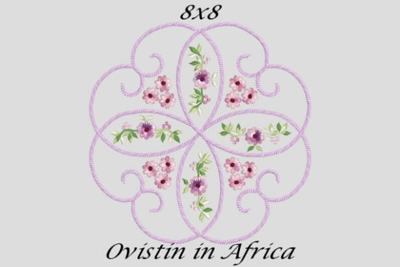 Delicate Twirly Quilt Block for Apparel
