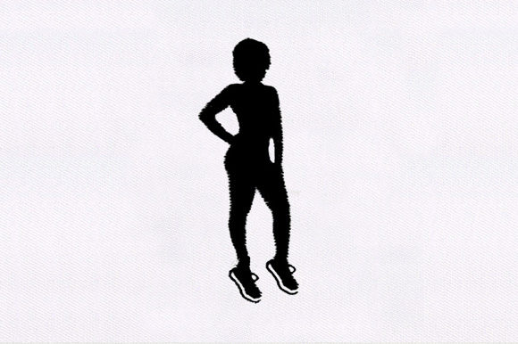 Female Silhouette: Elegant Embroidery for Craft Fairs