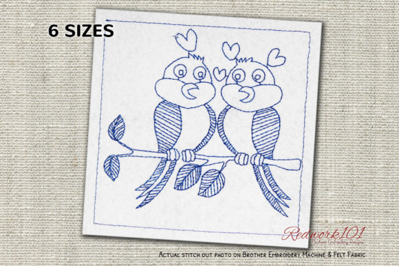 Love Birds Redwork Design: A Seasonal Review