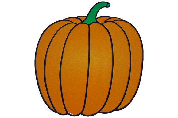 Pumpkin Embroidery Design for Boutique Apparel