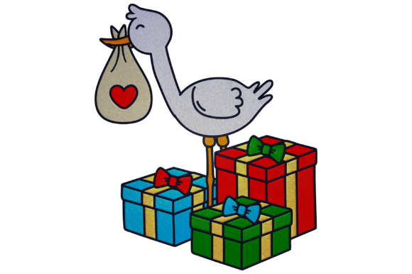 Stork Bringing Gifts: Sweatshirt Design Review